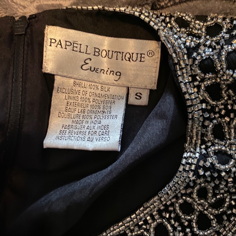 Sold Papelle Boutique Evening Silk Beaded Top - Picture 2 of 8